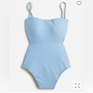J Crew, Cutout tie-back one piece, Blue Mist